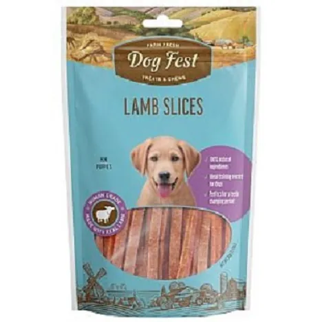 Ласощі для цуценят Pet Fest Dog Fest смужки ягнятини, 90 г