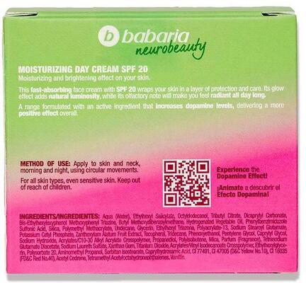 Крем для лица Babaria Neurobeauty увлажняющий дневной SPF20, 50 мл
