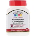 Глюкозамін хондроїтин 21st Century Glucosamine Chondroitin Original Strength 250 мг/200 мг, 60 капсул, що легко проковтуються