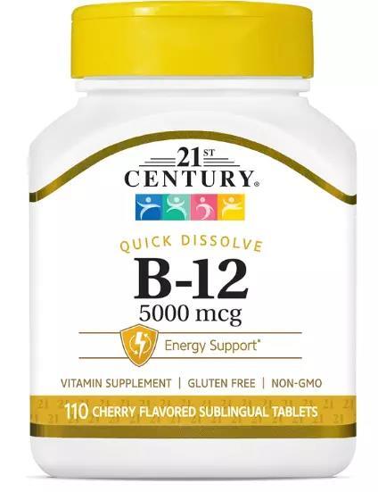 Витамин В12 21st Century Vitamin B-12 5000 мкг, 110 таблеток