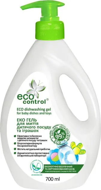 Гель Eco Control для миття дитячого посуду та іграшок, 700 мл