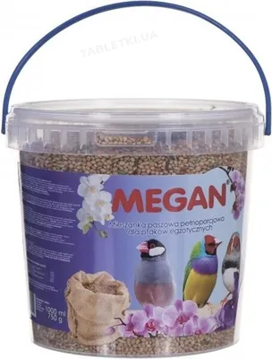 Корм Megan для екзотичних птахів, 1 л відро