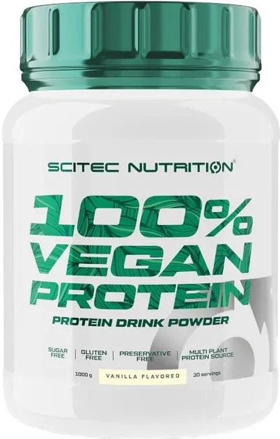 Протеїн рослинний Scitec Nutrition 100% Vegan Protein ваніль, 1 кг