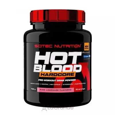Передтренувальний комплекс Scitec Nutrition Hot Blood Hardcore рожевий лимонад, 700 г