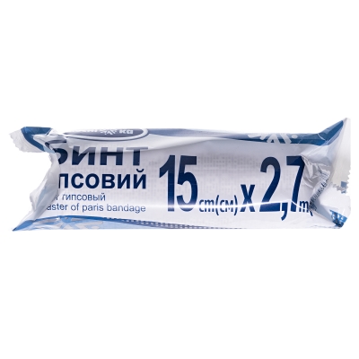 Бинт гипсовый «Білосніжка» 15 см х 2,7 м