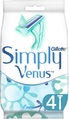 Бритвы Simply Venus 2 одноразовые женские, 4 шт