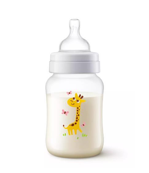 Бутылочка для кормления Philips Avent SCF821/12 Anti-Colic с декором Жираф, 260 мл, 1 шт