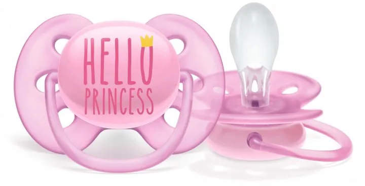 Пустушка силіконова Philips Avent Ultra Soft SCF223/02, 6-18 місяців, для дівчаток, 2 шт