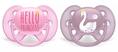 Пустышка силиконовая Philips Avent Ultra Soft SCF223/02, 6-18 месяцев, для девочек, 2 шт