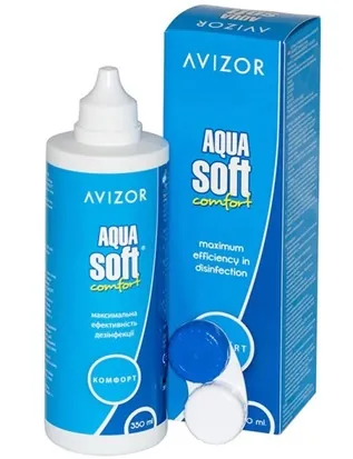 Розчин Avizor Aqua Soft Comfort для контактних лінз по 350 мл у флак. пласт.