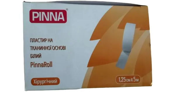 Пластир медичний PinnaRoll хірургічний на тканинній основі 1,25 см х 5 м, 1 штука