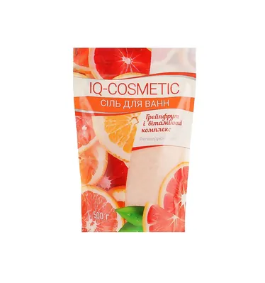 Сіль для ванн IQ-Cosmetic Грейпфрут і вітамінний комплекс, 500 г