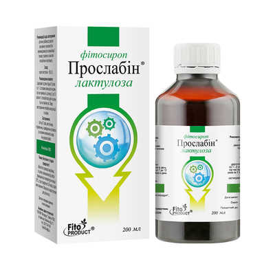 Прослабин-лактулоза фитосироп по 200 мл во флак.