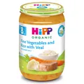 Пюре м’ясо-овочеве HiPP Organic Ніжні овочі з рисом та телятиною з 8 місяців, 220 г