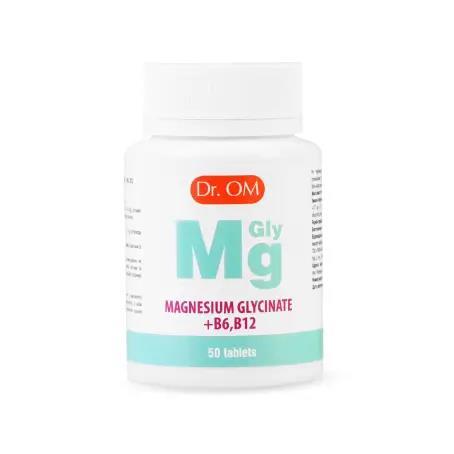 Магнію Гліцинат + B6, B12 Dr.OM Magnesium Glycinate + B6, B12 таблетки по 500 мг №50