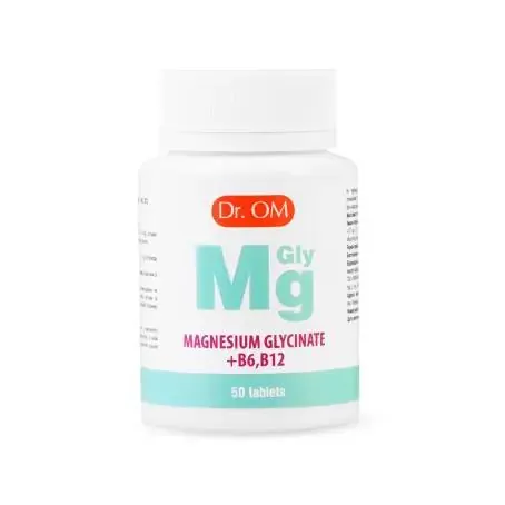 Магнію Гліцинат + B6, B12 Dr.OM Magnesium Glycinate + B6, B12 таблетки по 500 мг №50