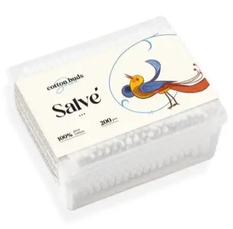 Ватные палочки Salve в прямоугольной коробке, 200 штук