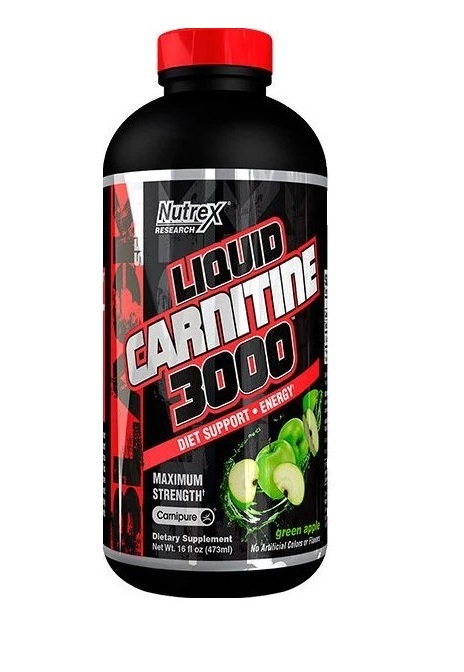Жиросжигатель Nutrex Research Liquid L-Carnitine 3000 Green Apple, 480 мл