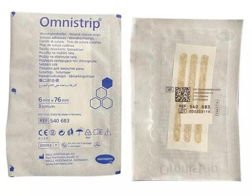 Смужки для безшовного закриття ран Omnistrip 6 мм х 76 мм, 3 штуки