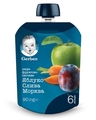 Пюре фруктово-овощное Gerber Яблоко слива морковь, 90 г