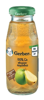 Сок Gerber Яблочно-грушевый, 175 мл
