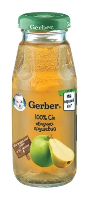 Сік Gerber Яблучно-грушевий, 175 мл