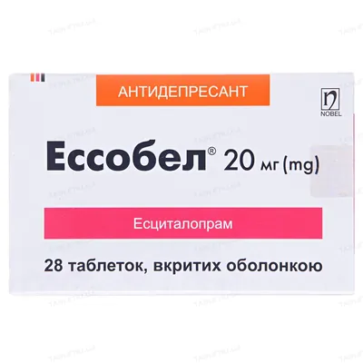 Ессобел таблетки, в/о по 20 мг №28 (14х2)