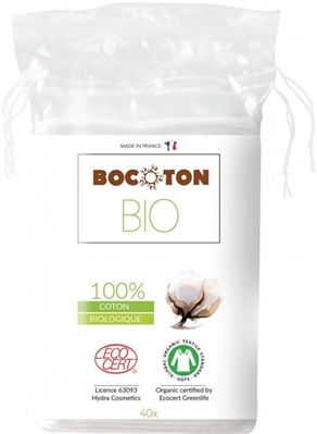 Ватные диски Bocoton Bio квадратные, 40 штук
