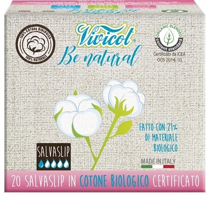 Прокладки ежедневные Vivicot Be Natural гипоаллергенные, 20 штук