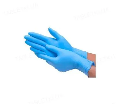 Рукавички оглядові MP MedPlast нітрилові без пудри нестерильні, розмір S, пара