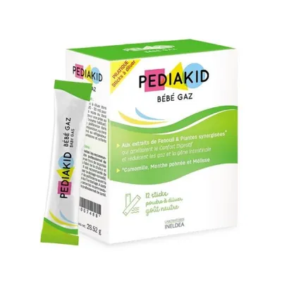 Педіакід PEDIAKID Bebe Gaz Бебі-газ для дітей для зняття здуття живота порошок по 2,21 г №12 у стіках