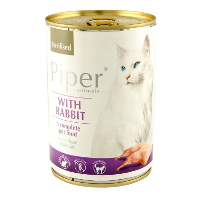 Консерва для стерилизованных кошек Dolina Noteci Piper cat с кроликом, 400 г