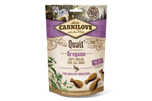 Лакомство для собак Carnilove Semi Moist с перепелом и орегано, 200 г
