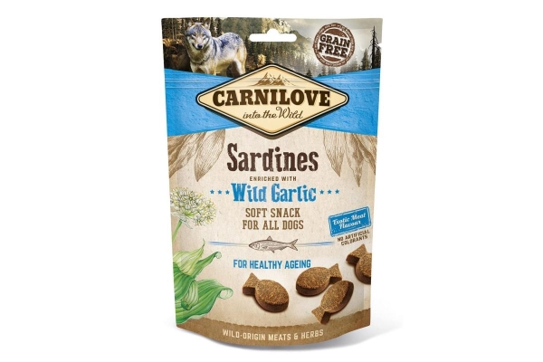 Лакомство для собак Carnilove Semi Moist с сардиной и черемшой, 200 г