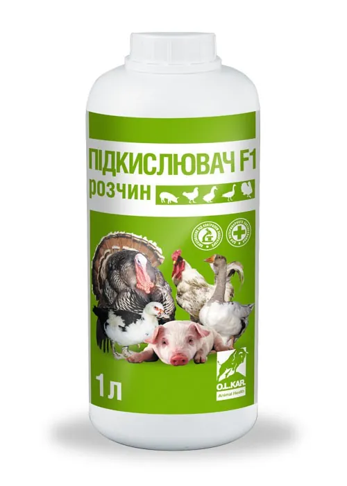 Підкислювач F1 (ДЛЯ ТВАРИН) розчин, 1 л