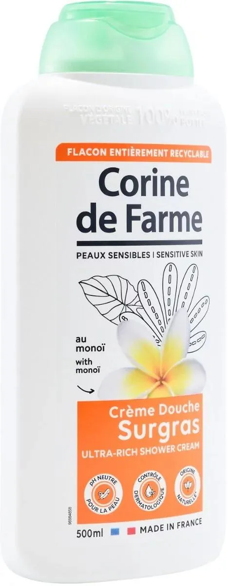 Гель-крем для душу Corine De Farme Monoi Tahiti живильний, 500 мл