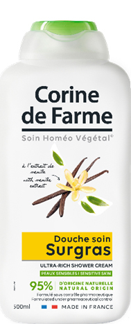 Гель-крем для душа Corine de Farme питательный с экстрактом мадагаскарской ванили, 500 мл
