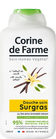 Гель-крем для душу Corine de Farme живильний з екстрактом  мадагаскарської ванілі, 500 мл
