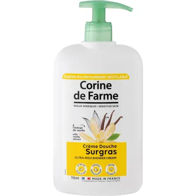 Гель-крем для душу Corine de Farme живильний з екстрактом  мадагаскарської ванілі, 750 мл