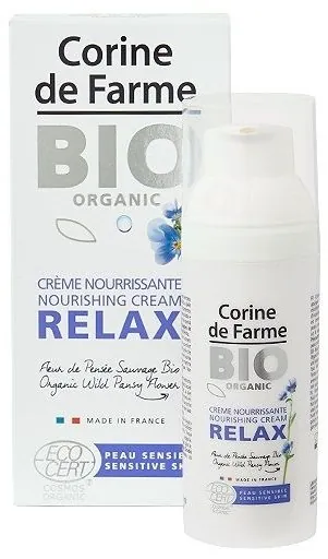 Крем для обличчя Corine De Farme Bio Organic Relax фіалка живильний, 50 мл