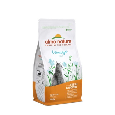 Корм сухой Almo Nature Holistic Cat для профилактики мочекаменной болезни у кошек с курицей, 400 г