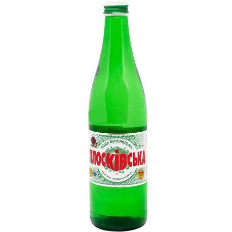 Вода минеральная Плоскивська негазированная, стеклянная бутылка, 0,5 л
