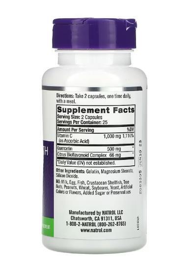 Кверцетин комплекс Natrol Quercetin Complex, 50 капсул