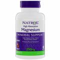 Магний Natrol Magnesium 250 мг, вкус яблок и клюквы, 60 жевательных таблеток