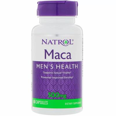 Мака перуанская Natrol Maca 500 мг, 60 капсул
