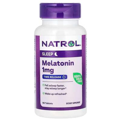 Мелатонин Natrol Melatonin с медленным высвобождением 1 мг, 90 таблеток