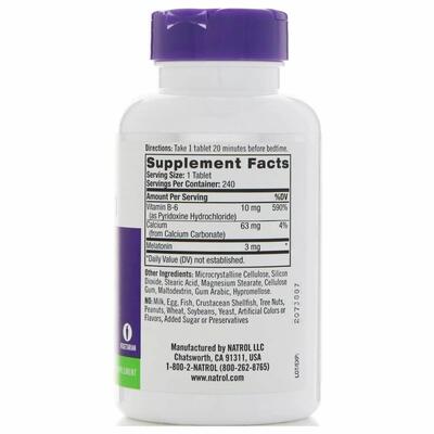 Мелатонин Natrol Melatonin 3 мг, 240 таблеток