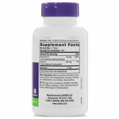 Мелатонін Natrol Melatonin 3 мг, 240 таблеток