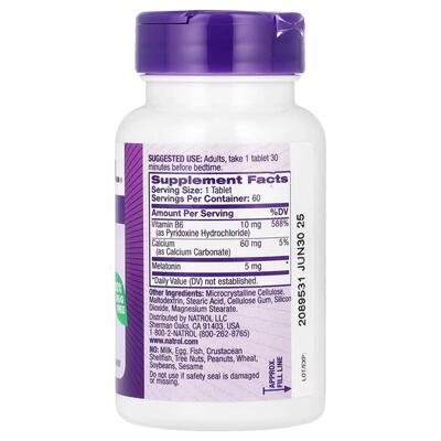 Мелатонин Natrol Melatonin 5 мг, 60 таблеток