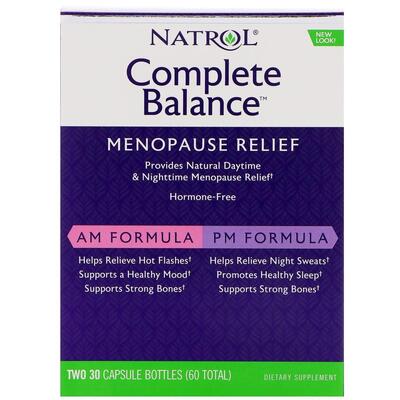 Комплекс при менопаузе Natrol Complete Balance for Menopause, 2 флакона по 30 капсул